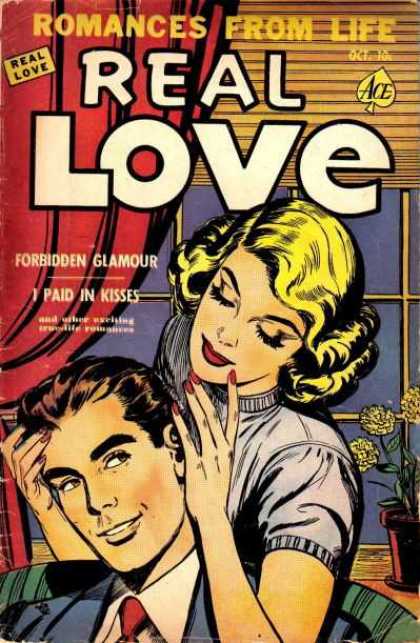 Real Love 40 - I Paid In Kisses - Forbidden Clamour - Blond Woman - Flowerpot - Ace Comics