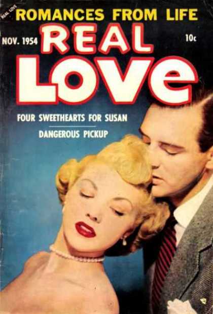 Real Love 64 - Man - Woman - Blonde Woman - Red Lips - 1954