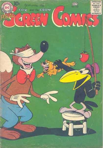 Real Screen Comics 124 - Apple - Crow - Bow Tie - Blindfold - Trick