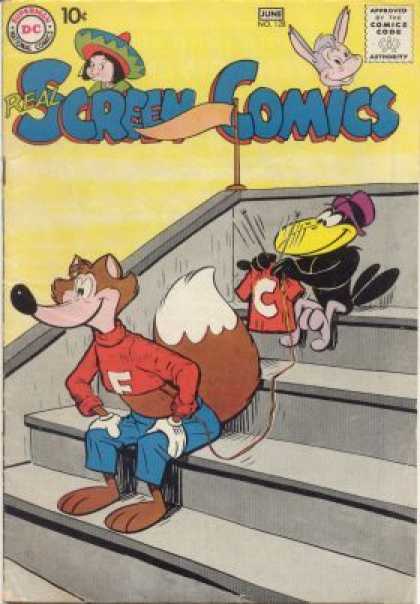Real Screen Comics 128 - Fox - Crow - Donkey - Sombrero - Knitted Shirts