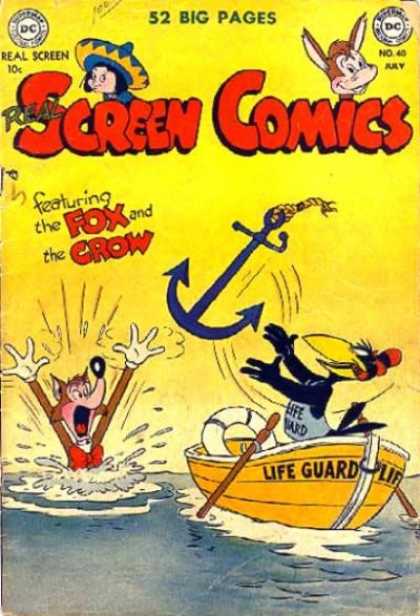 Real Screen Comics 40 - Dc - Donkey - The Fox And The Crow - Anchor - July