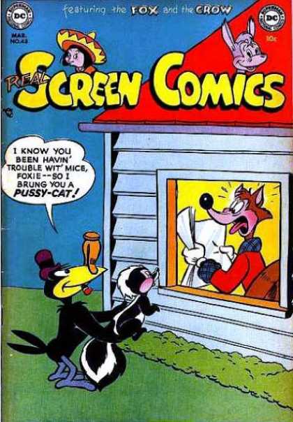 Real Screen Comics 48 - Smelly Skunk - Suprise - Wolf - Purple Hat - Crow