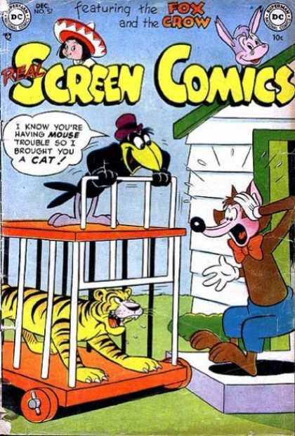 Real Screen Comics 57 - Fox And The Crow - Mouse Trouble - Tiger - Cat - Dec No 57