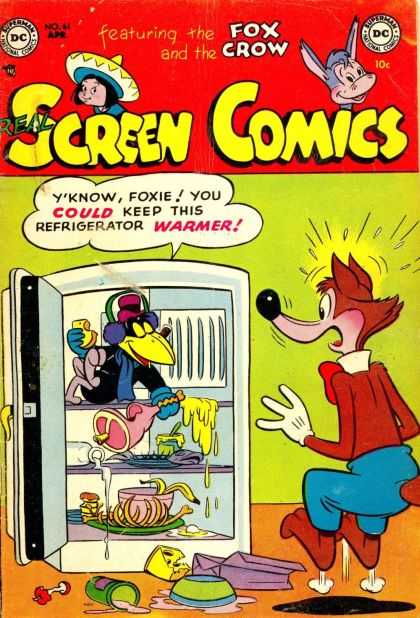Real Screen Comics 61 - Superman National Comics - Fox Crow - Refrigerator - Meat - Bones