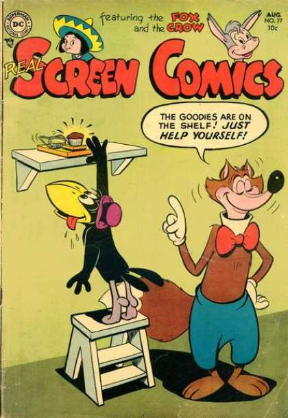 Real Screen Comics 77 - Fox - Crow - Donkey - Superman National Comics - Ladder