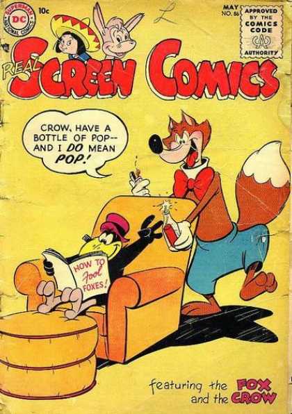 Real Screen Comics 86 - Fox - Crow - Dynomite - Pop - How To Fool Foxes