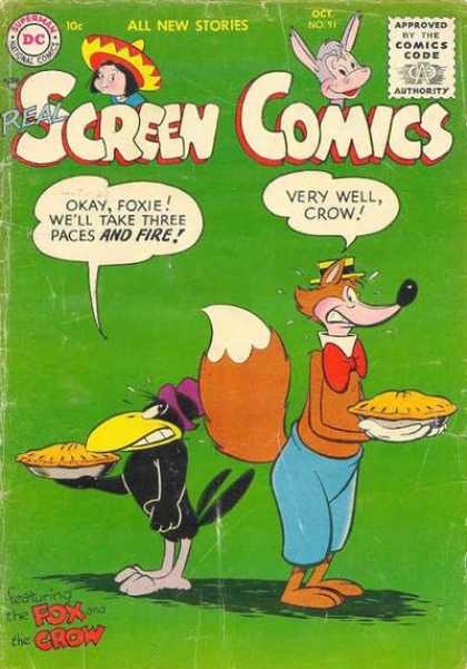 Real Screen Comics 91 - Foxie - Crow - Two Pies - Standoff - Angry Expressions