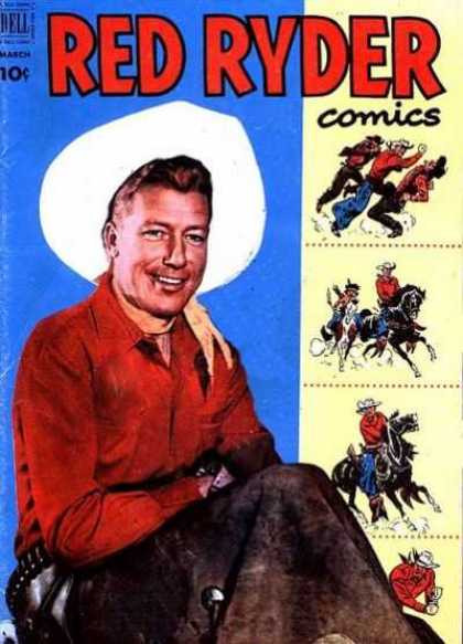 Red Ryder Comics 104 - The Adventures Of Red Ryder - Daredevil Red Ryder - The Bang Of Red Ryder - The Red Ryder And The Bully - The Super Power Red Ryder