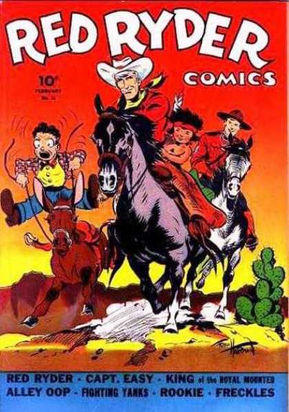 Red Ryder Comics 11 - Cactus - Horseriding - Cowboy - Indian - Comedy