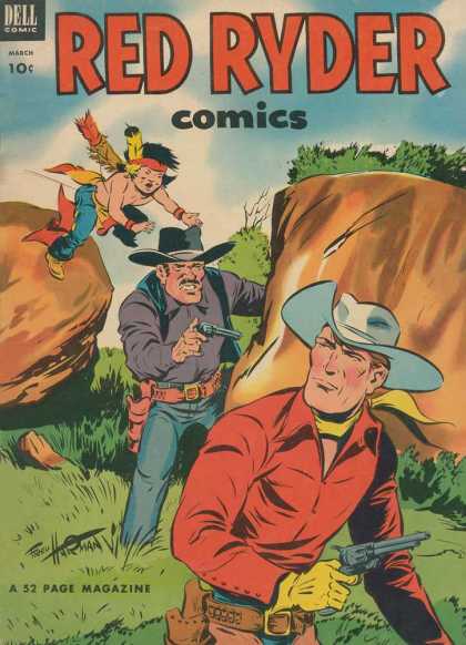 Red Ryder Comics 116 - Indian - Cowboy - Guy - Ambush - Pistol