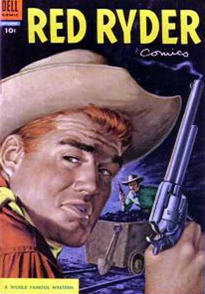 Red Ryder Comics 134 - Gunslinger - Cowboy - Gun - Smoking Gun - Mines