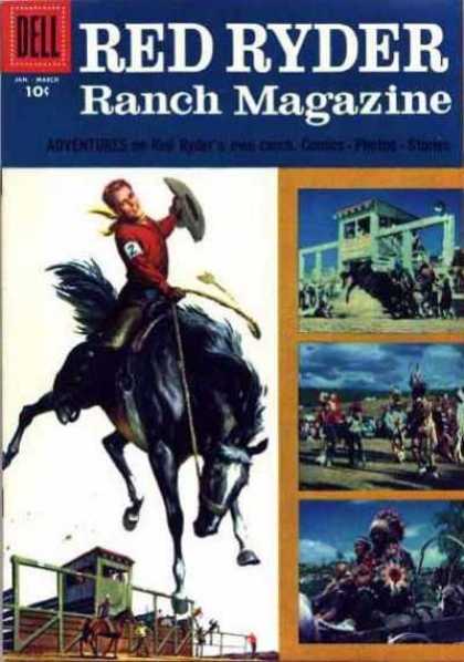 Red Ryder Comics 146 - Rodeo - Cowboy - Horses - Sky - Western