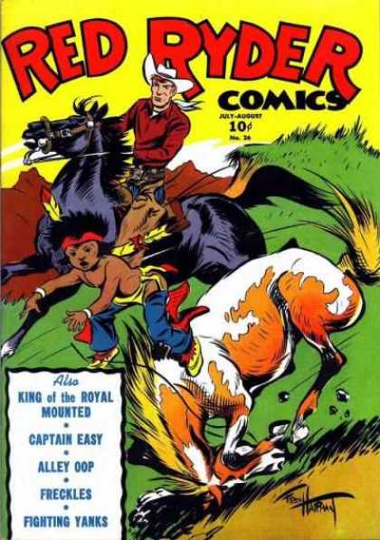 Red Ryder Comics 26 - King Of The Royal Mounted - Captain Easy - Alley Oop - Freckles - Fighting Yanks