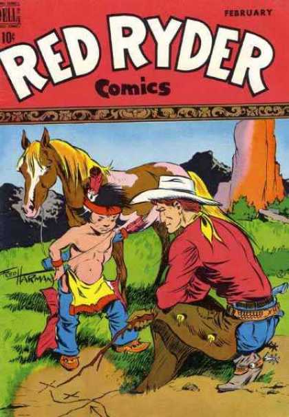 Red Ryder Comics 67 - Cowboy - Man - Horse - Kid - Grass