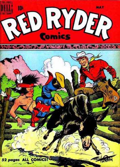 Red Ryder Comics 82 - Rodeo - Cowboys U0026 Indians - Painful - Bull - Old West