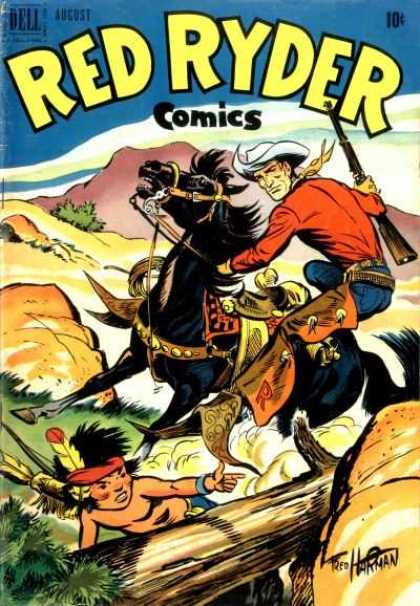 Red Ryder Comics 97 - Gun - Horse - Cap - Fighting Man - One Children
