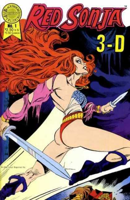 Red Sonja 3-D 1 - Red Sonja - 3d - Sword - Superwoman - Red Hair