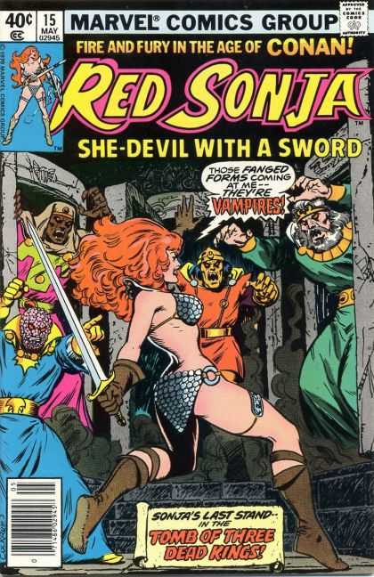 Red Sonja 15 - She Devil With A Sword - Bikini - Those Fanged Forms Coming At Me Theyre Vampires - Fire And Fury In The Age Of Conan - Tomb Of Three Dead Kings