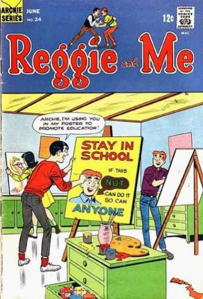 Reggie and Me 24 - Canvas - Painting - School - Poster - Colors