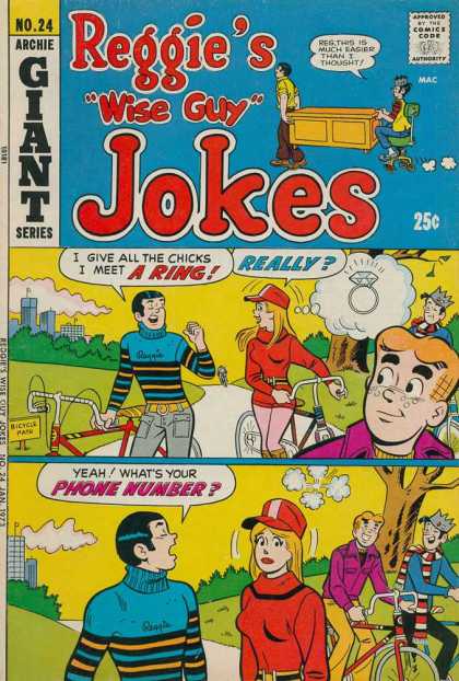 Reggie's Wise Guy Jokes 24 - Desk - Archie Giant Series - Diamond Ring - Bike - Crown