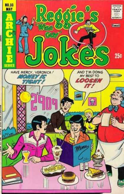 Reggie's Wise Guy Jokes 33 - Milkshake - Pie - Pops Diner - May Issue - Shiny Table