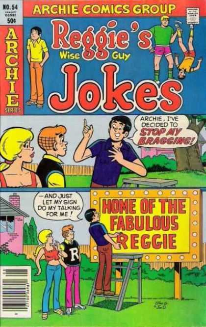 Reggie's Wise Guy Jokes 54 - Archie - Reggie - Billboard - Step Ladder - Tree
