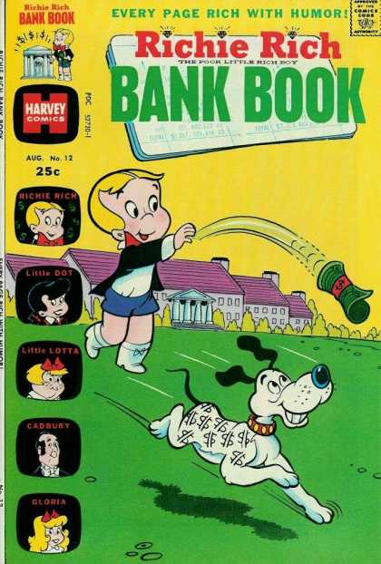 Richie Rich Bank Books 12 - Dollar - Dog - Harvey Comics - Palace - Money
