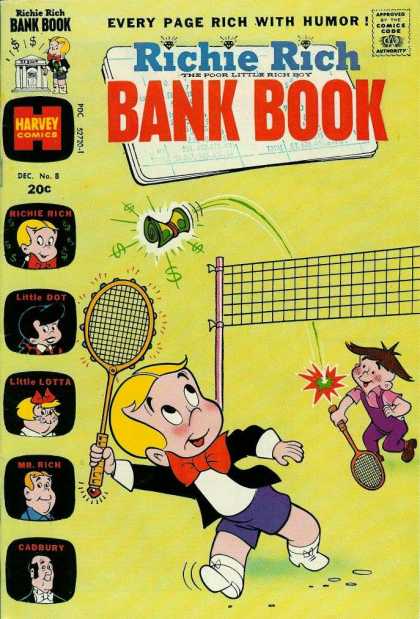 Richie Rich Bank Books 8 - Badminton - Diamonds - Net - Raquets - Boys