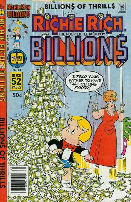 Richie Rich Billions 28 - Money - Pearls - Tiara - Bracelets - Poor Little Rich Boy