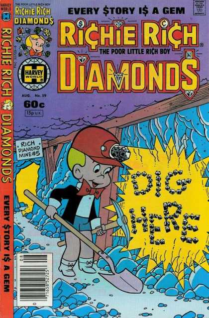 Richie Rich Diamonds 59 - Dig Hire - Diamnd - Every Story Is A Gem - The Poor Little Rich Boy - Harvey