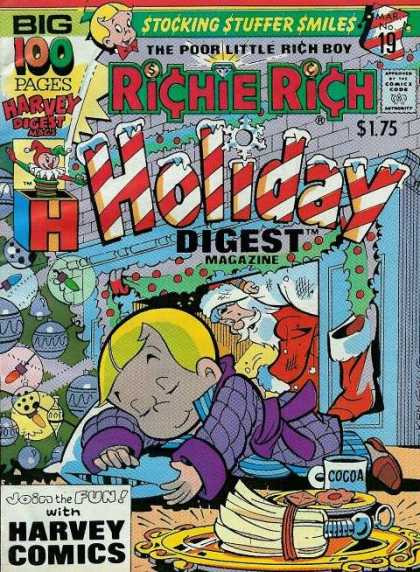 Richie Rich Digest Magazine 19 - Harvey Digest - Cocoa - Cookies - Pillow - Santa Claus