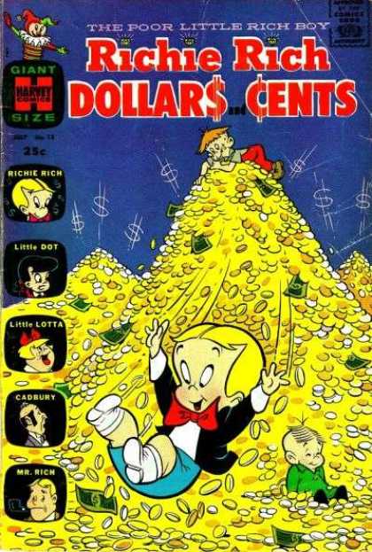 Richie Rich: Dollars & Cents 13 - Money - Little Dot - Little Lotta - Cadbury - Mr Rich