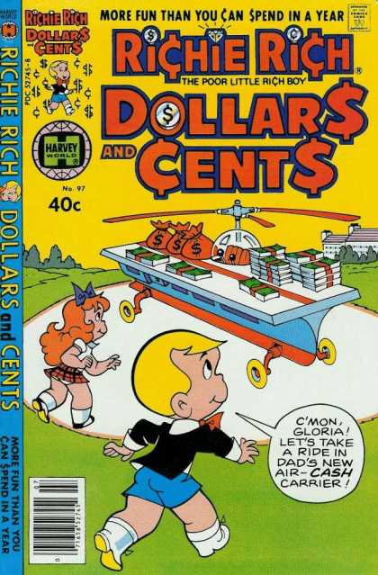 Richie Rich: Dollars & Cents 97 - Richie Rich - Money - Helicopter - Girl - Kids