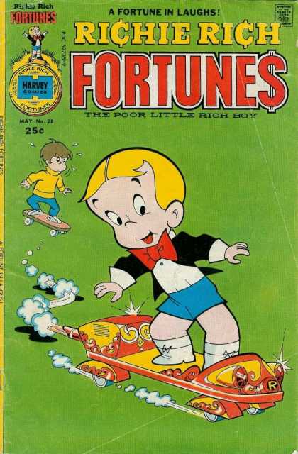 Richie Rich Fortunes 28 - The Poor Little Rich Boy - Fortune Laughs - Skating Richie Rich With His Friends - Richie Richs Dog Dollar - A Boy With Fortune