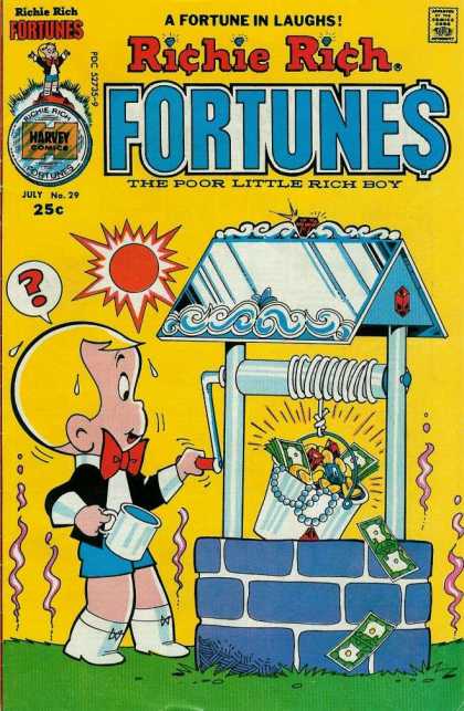 Richie Rich Fortunes 29 - Poor Little Rich Boy - Well - Money - Red Bow Tie - Laughs