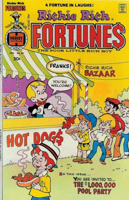 Richie Rich Fortunes 32 - Hot Dogs - Buns - Franks - Fork - Blue Hat
