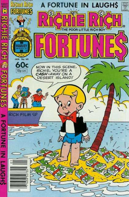 Richie Rich Fortunes 60 - A Fourtune In Laugh - Approved By The Comics Code Authority - Tree - Boat - Water