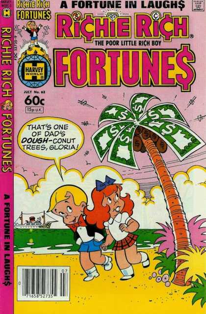Richie Rich Fortunes 63 - Money - Palm Tree - Coconuts - Speech Bubble - Harvey World