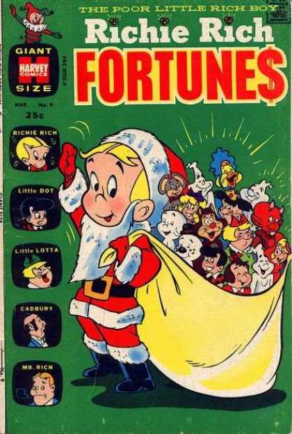 Richie Rich Fortunes 9 - Santa Costume - Casper - Little Dot - Little Lotta - Little Audrey