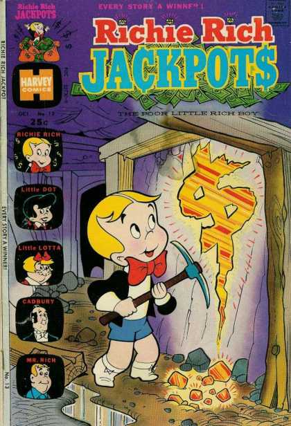 Richie Rich Jackpots 13 - Little Dot - Harvey Comics - Money - Little Lotta