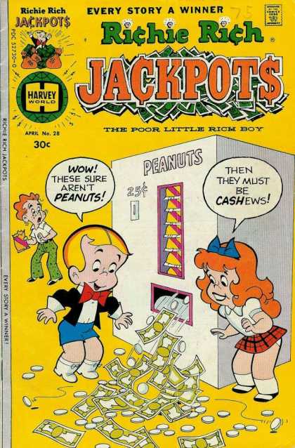 Richie Rich Jackpots 28 - Boys - Coins - Bills - Vending Machine - Diamonds