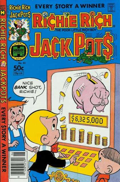Richie Rich Jackpots 52 - Piggy Bank - Money - Video Game - Friends - Playing