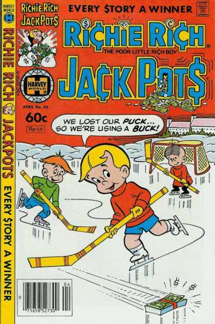 Richie Rich Jackpots 56 - Every Story A Winner - Comics Code - Boys - Ice - Winter