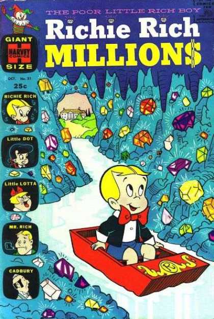 Richie Rich Millions 31 - Gems - House - Cave - Shiny - Little Dot