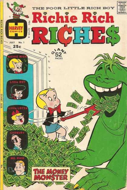 Richie Rich Riches 1 - Money - Rich - Boy - Monster - Harvey