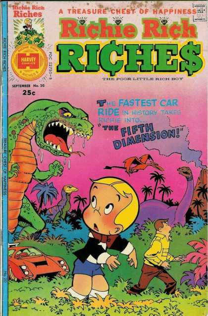 Richie Rich Riches 20 - Dinosaur - Volcano - Car - Jungle - Flying