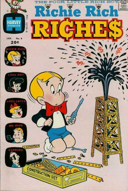 Richie Rich Riches 4 - Harvey Comics - Little Dot - Little Lotta - Oil Well - Construction Set