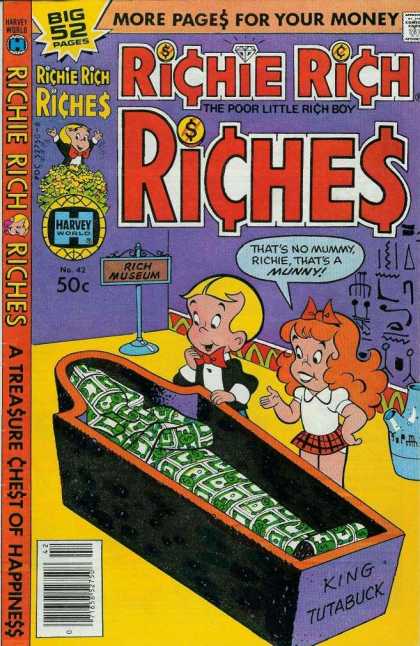 Richie Rich Riches 42 - Mummy - Munny - Egyptian - Museum - King Tutabuck