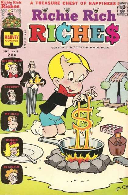 Richie Rich Riches 8 - Comics Code - A Treasure Chest Of Happiness - Cadbury - Mrrich - Gloria