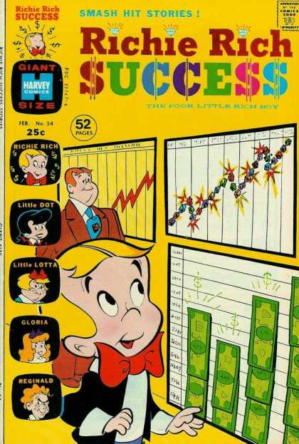 Richie Rich Success Stories 54 - Smash Hit Stories - Richie Rich - Harvey Comics - Little Dot - Gloria
